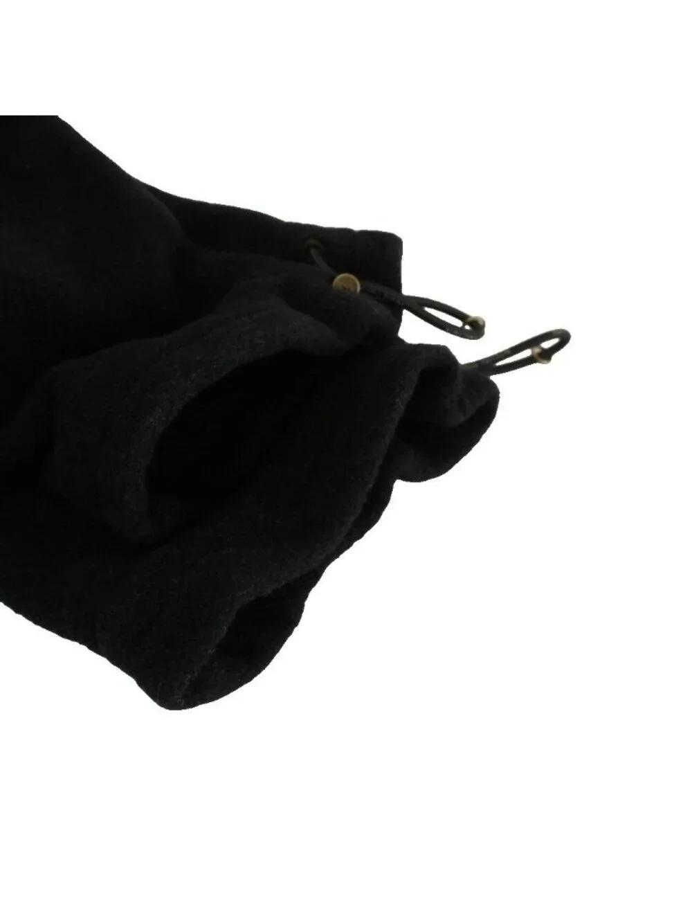 Louis Vuitton Sweatshirt Fleece Paneled High Neck Cashmere Blend Black M